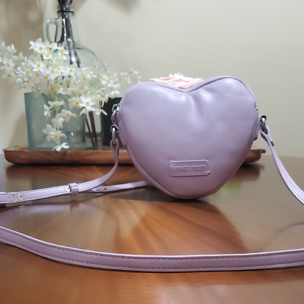 Zara Purple Heart Crossbody Bag